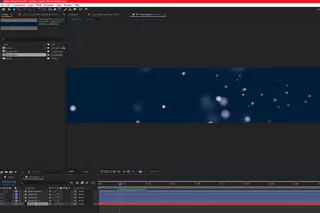 Screenshot of Aaron Mrvelj designing animated graphics in Adobe After Effects.